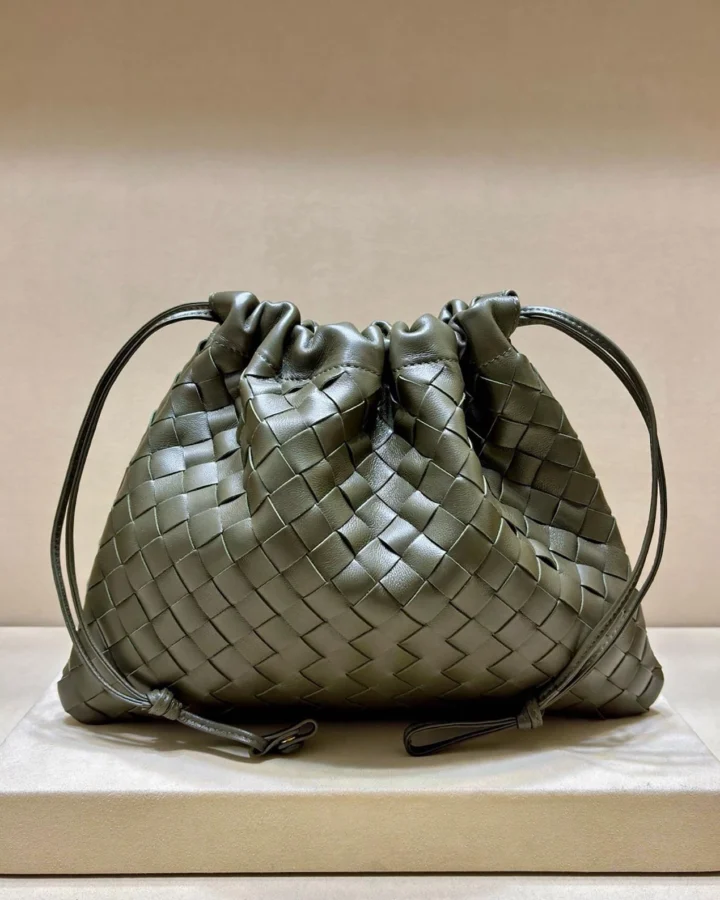 Genuine Leather Woven Handbags, Lambskin Leather Shoulder Bag, Weaved Leather Tote Bags