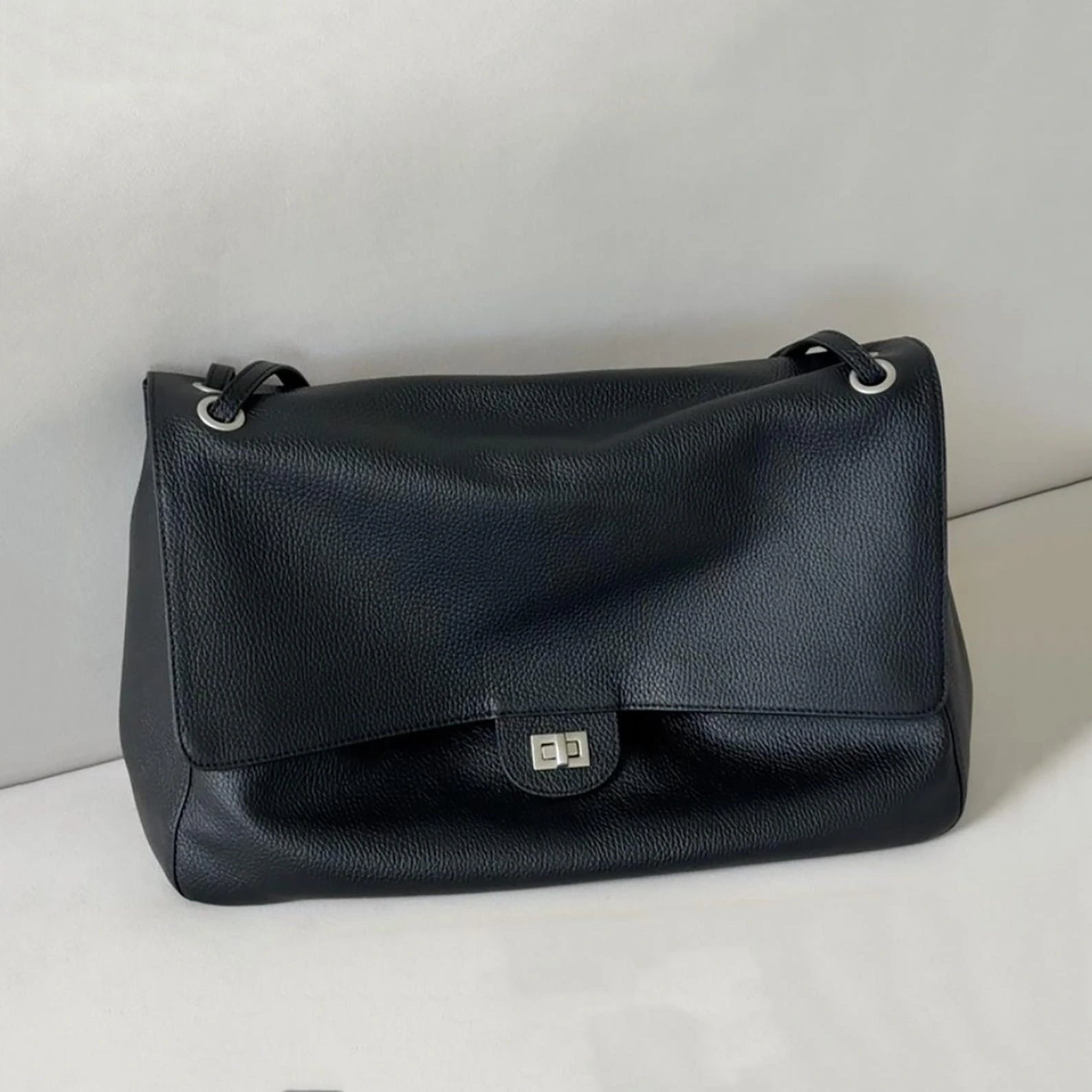 Genuine Leather Shoulder Bags, Soft Cow Leather Tote Bag, Slouchy Leather Handbags - Image 7