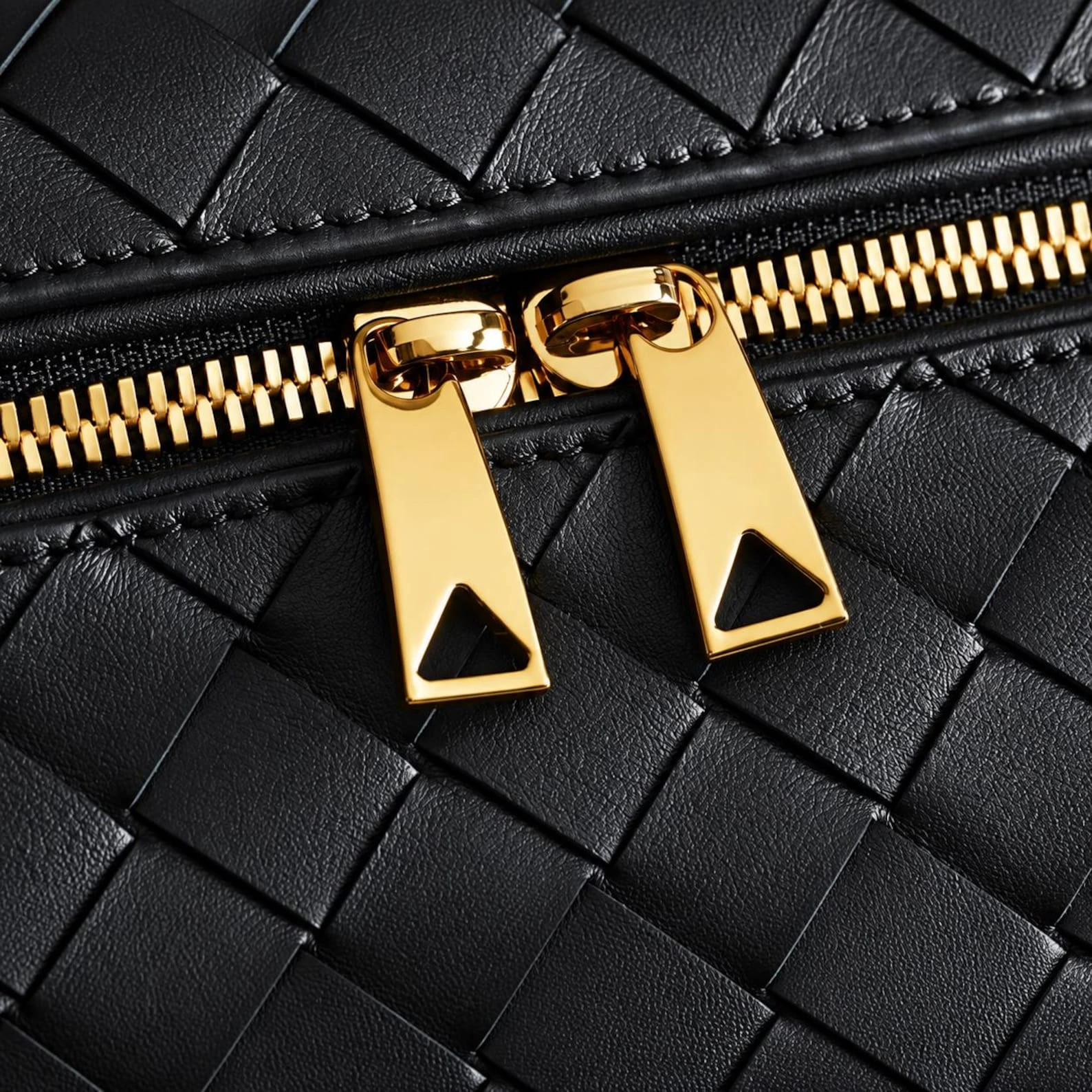 Handmade Lambskin Leather Crossbody Bag, Woven Mini Purse, Black Leather Handbag - Image 8