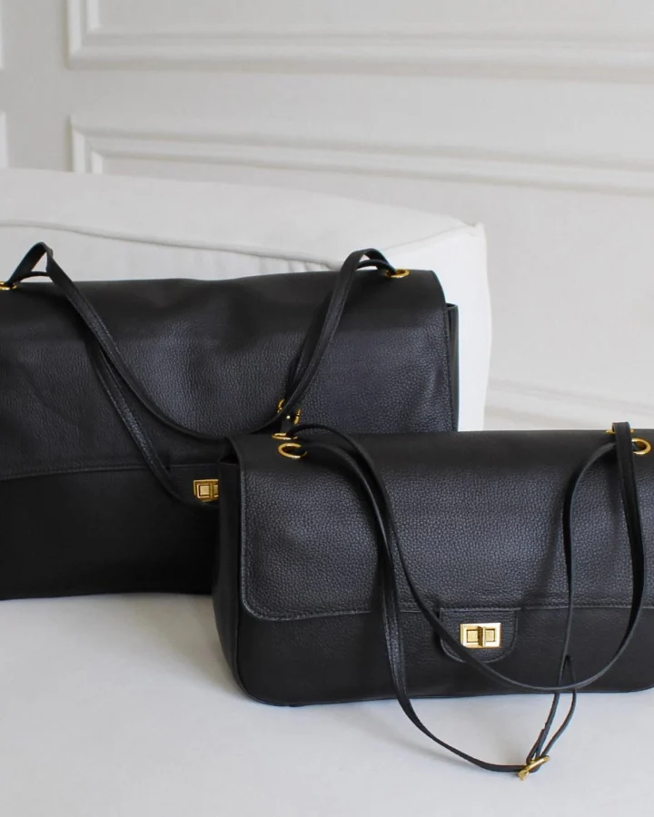 Genuine Leather Shoulder Bags, Soft Cow Leather Tote Bag, Slouchy Leather Handbags