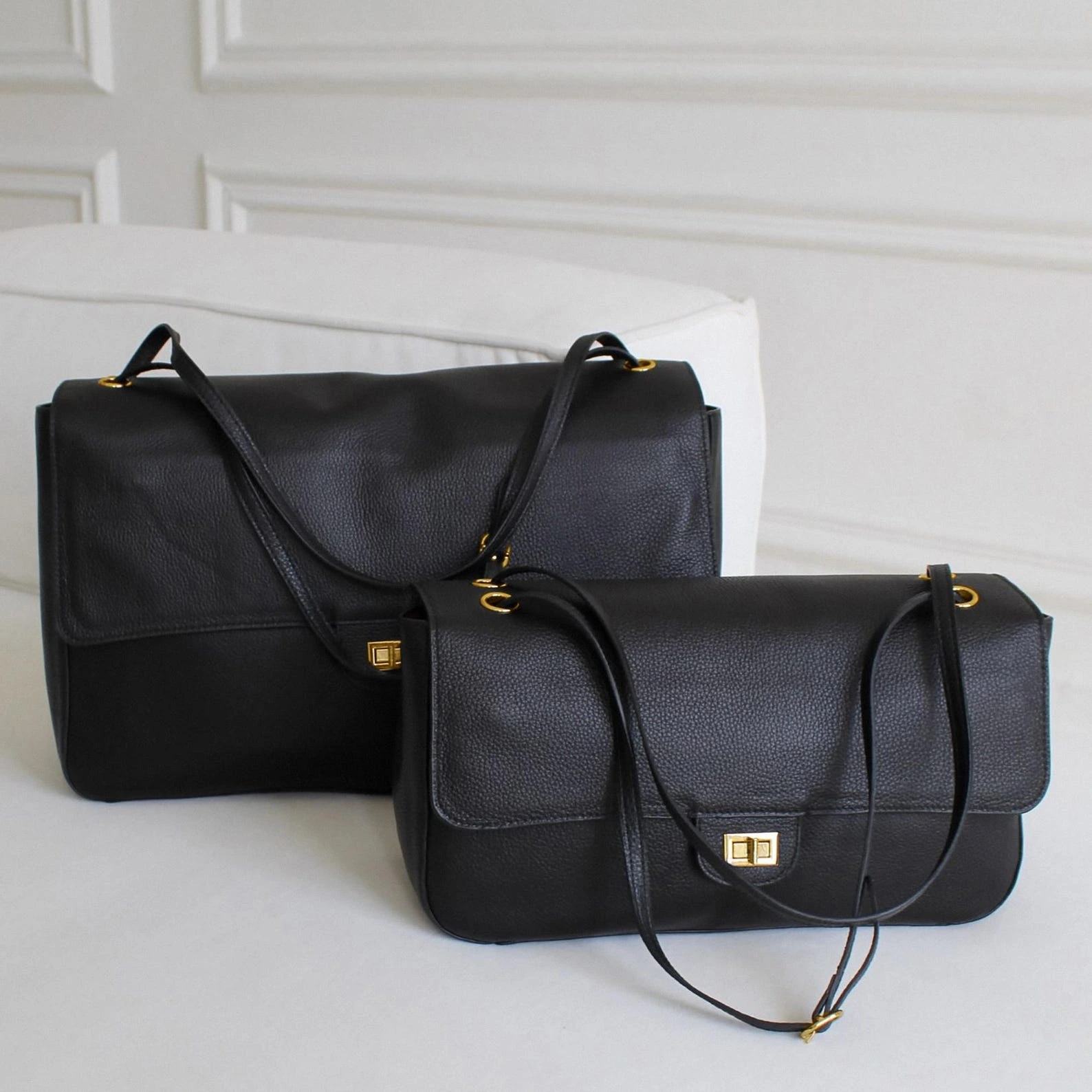 Genuine Leather Shoulder Bags, Soft Cow Leather Tote Bag, Slouchy Leather Handbags