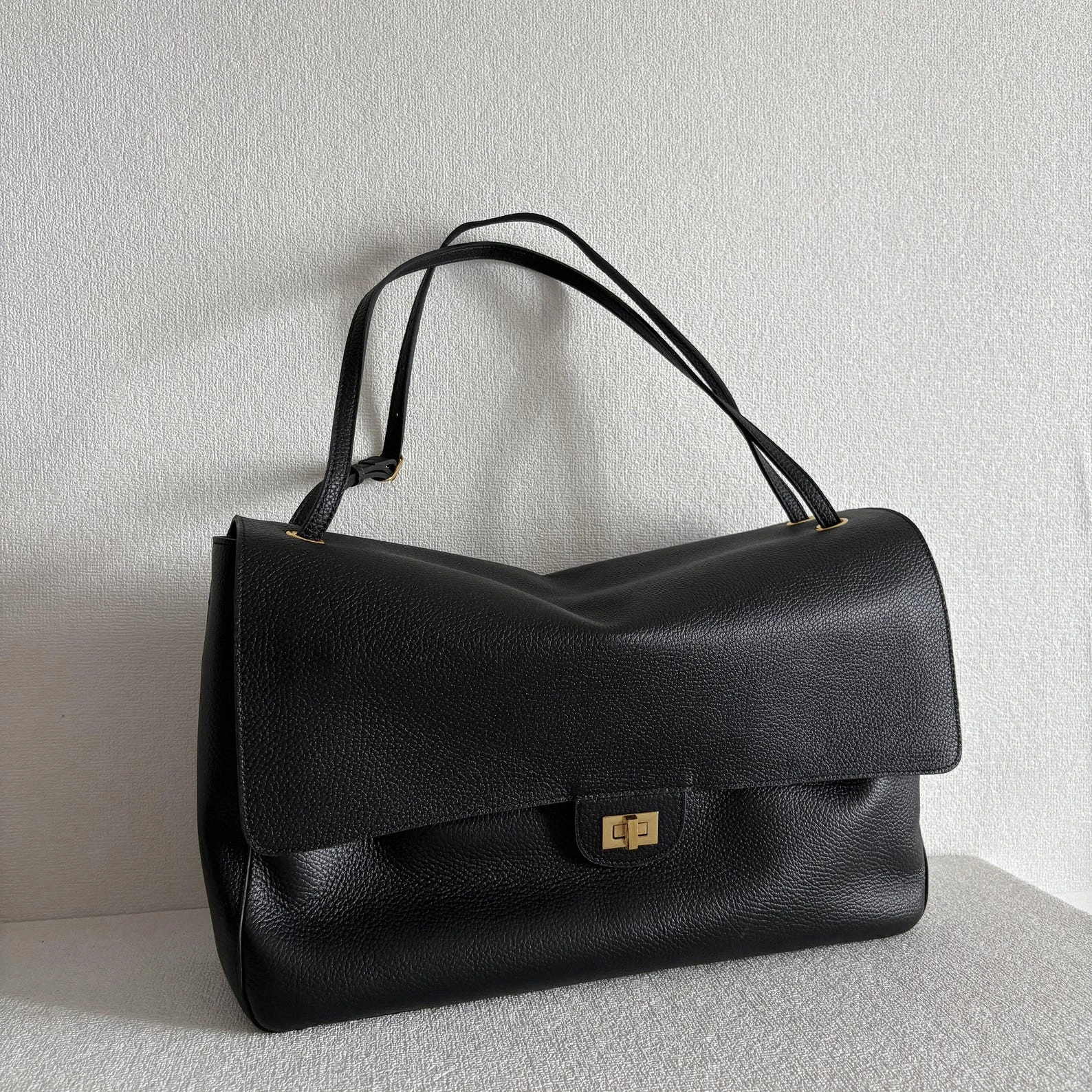Genuine Leather Shoulder Bags, Soft Cow Leather Tote Bag, Slouchy Leather Handbags - Image 2
