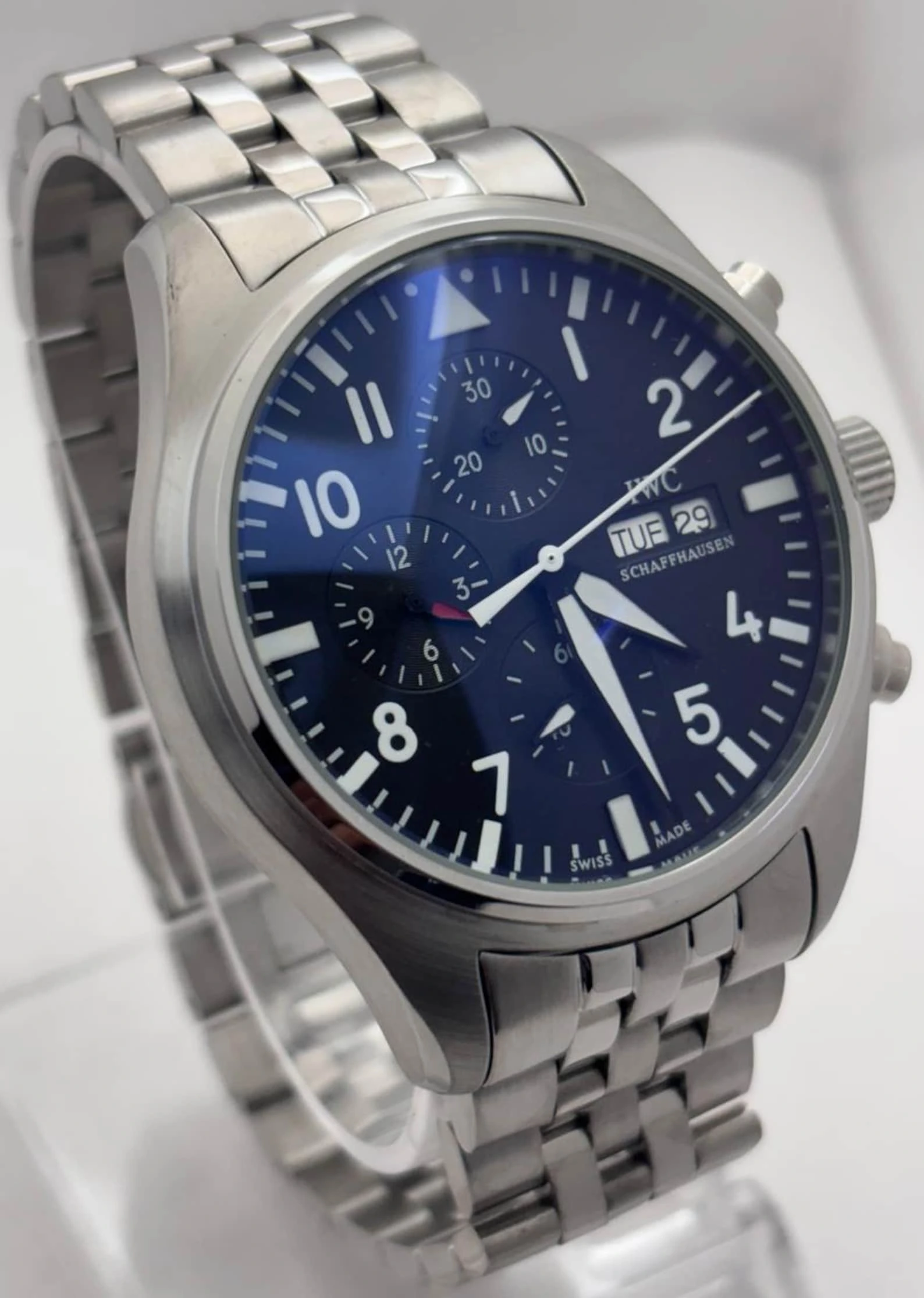 Luxury Automatic Black Dial Chronograph Men's Wrist Watch - Image 5