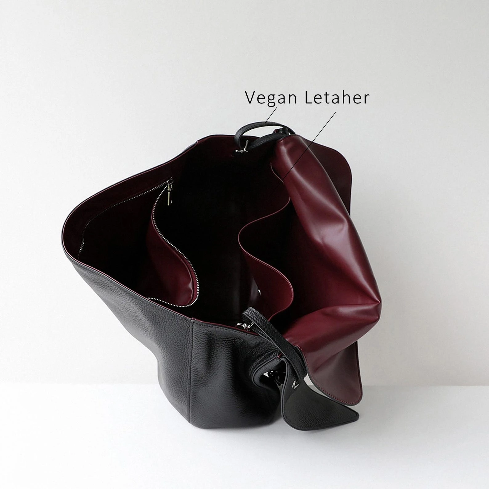 Genuine Leather Shoulder Bags, Soft Cow Leather Tote Bag, Slouchy Leather Handbags - Image 3