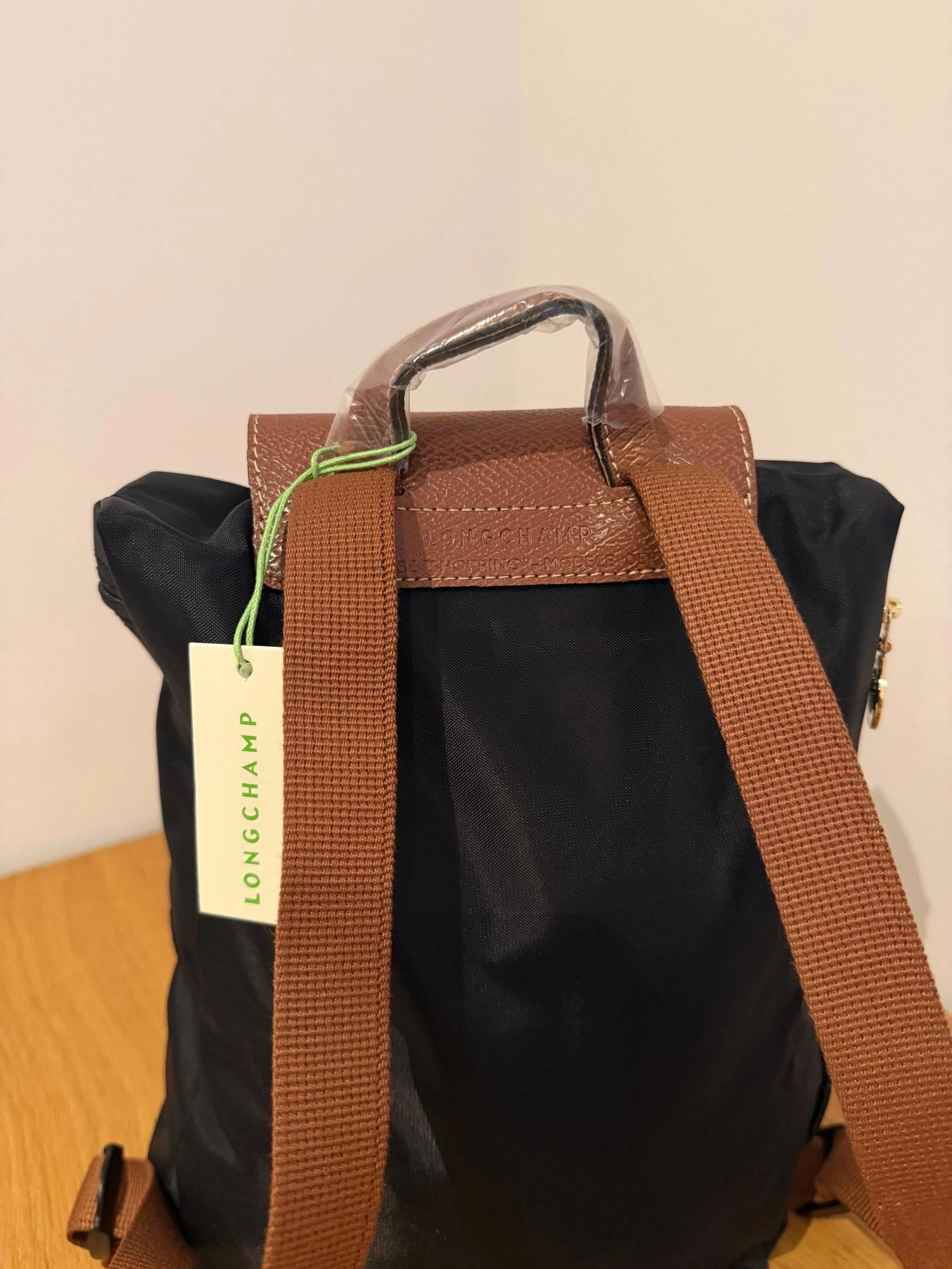 Longchamp Le Pliage Black Nylon Backpack Everyday Commuter and Travel Daypack Perfect Gift - Image 3